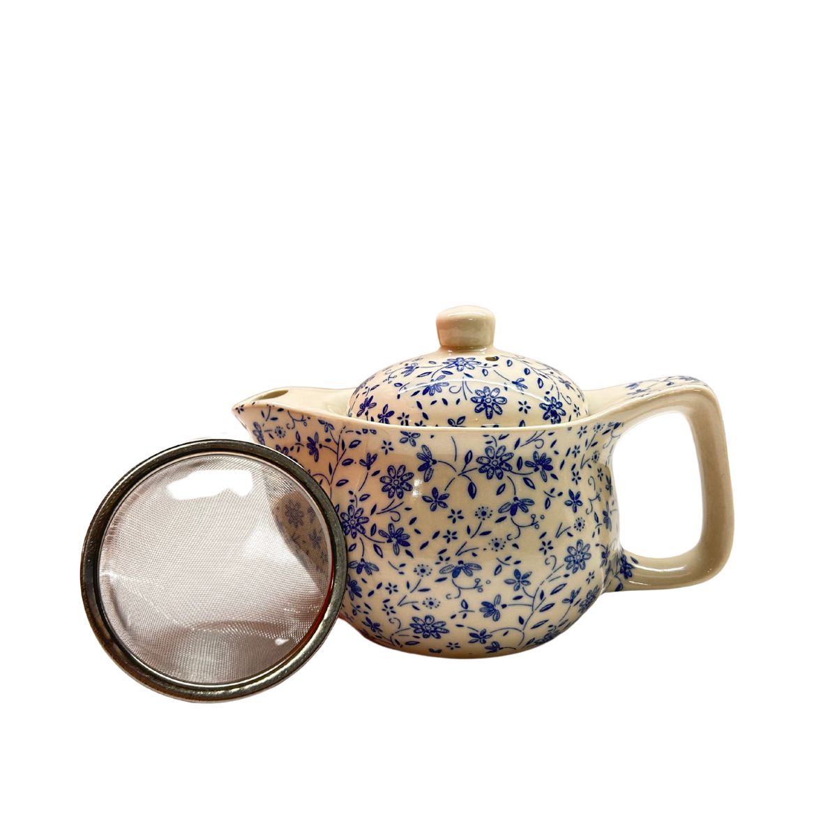Oriental Tea Pot Small Delicate Blue Flowers